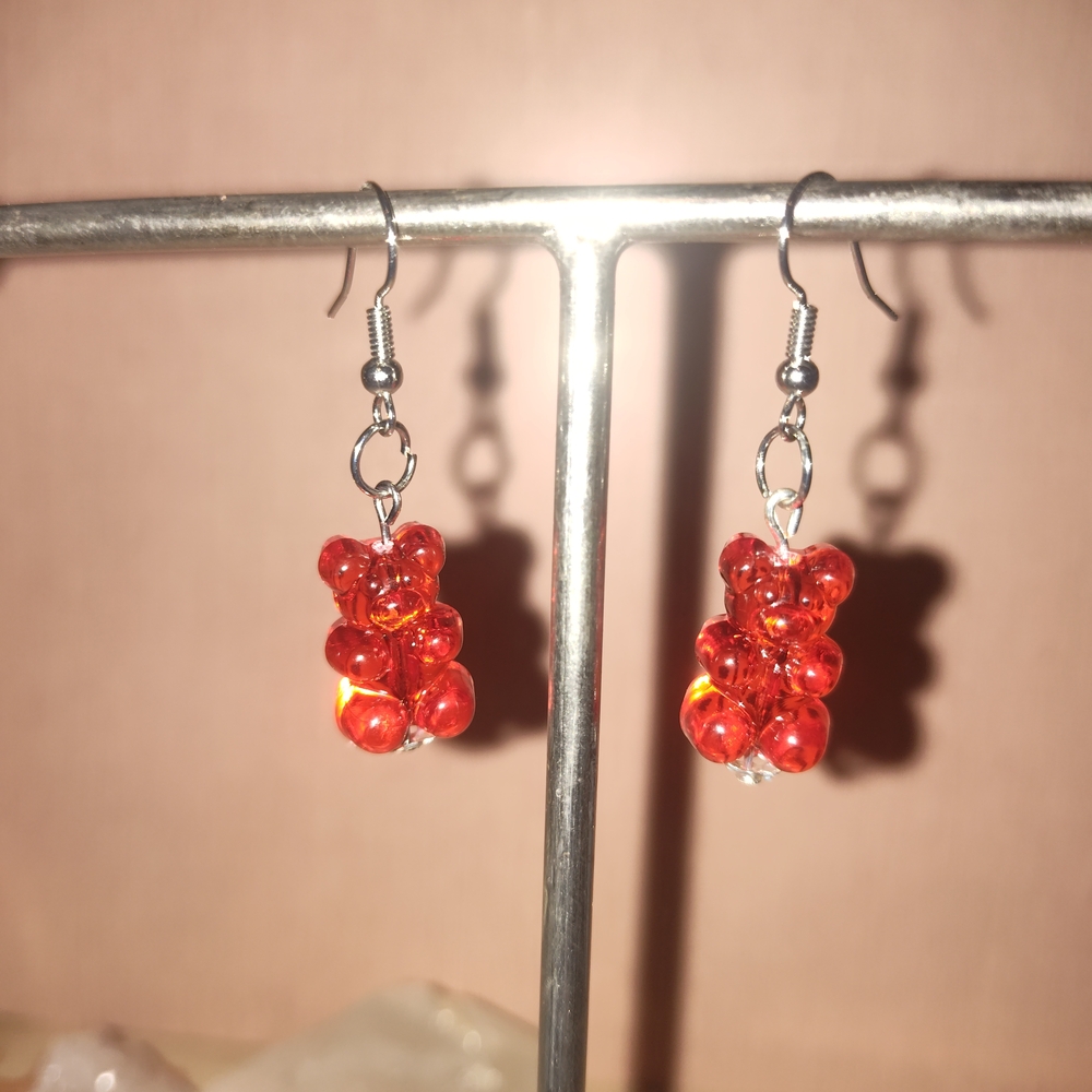Red Gummy Bear Earrings